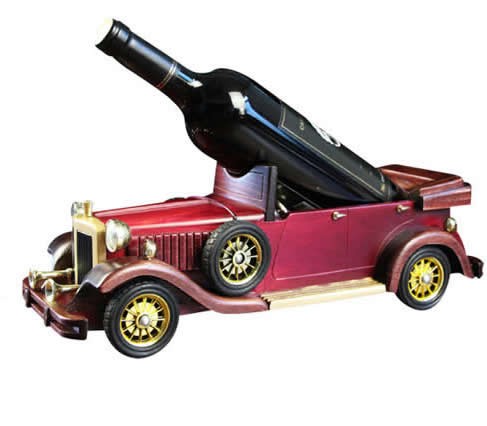 Wooden Classic Car Wine Bottle Holder