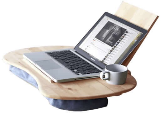 Portable Wooden& Cushioned Macbook Mobile Lap Desk