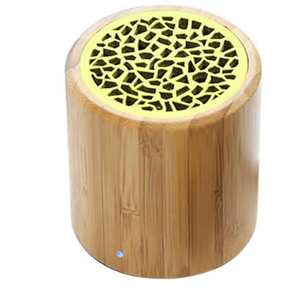 Bamboo Cylinder Portable Bluetooth Speaker