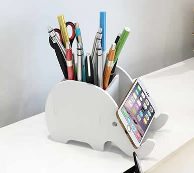 Elephant Stationery Organizer Phone Stand Holder 