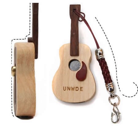 Mini Wooden Guitar USB Flash Drive