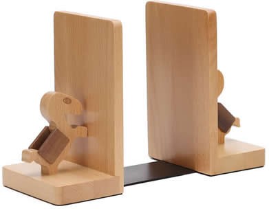 Wooden Horse Bookends with Coins slot- 1 Pair