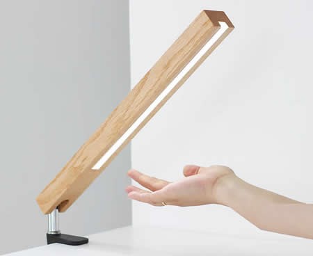 Wooden Led Reading Light Clip On Lamp