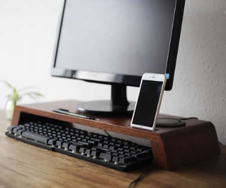Wooden Monitor Laptop Stand Riser