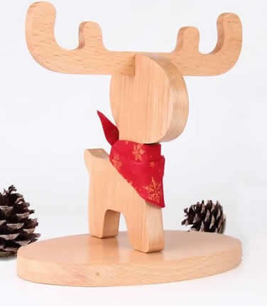  Wooden Muntjacs Deer  Mug Holder Eyeglass Sunglasses Display Stand Holder