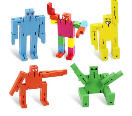  Wooden Puzzle Transformer Cube Robot Toy