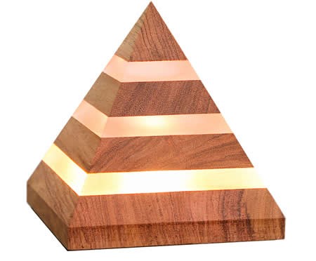 Wooden  Pyramid USB  Desk lamp