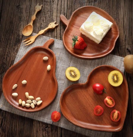 Wooden Tray & Food Fruit Plate