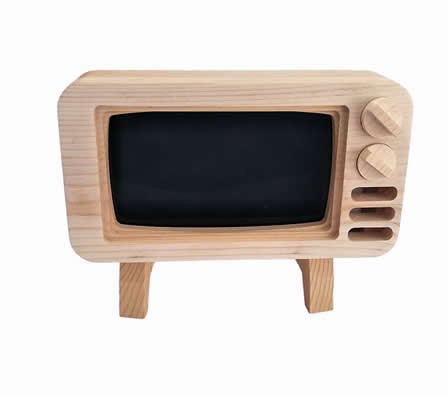 Wooden TV Shape Mobile Phone Cellphone Holder For iPhone 8/8 Plus/7/7 Plus/6/6 Plus/6S/6S Plus