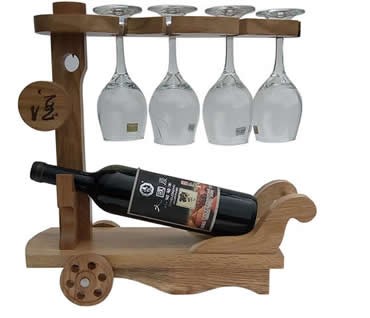 Wooden Wine Bottle Holder Wine Glass Holder Stemware Rack Drying Stand