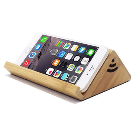 Wooden Wireless Sound Amplifier Magnetic Induction Portable Speaker 