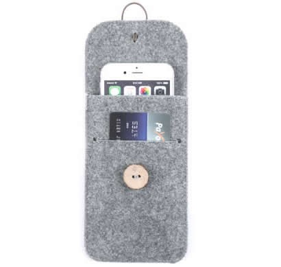 Wool Felt Protective Sleeve Bag Pocket Pouch Case with Card Slot for iPhone Xs Max/XS/X/8/8 Plus/6/6s/7