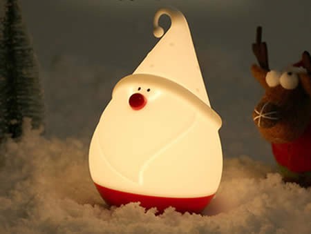 Cute Christmas Snowman Night Light Silicone Pat Light