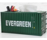 Handmade Metal Shipping Container Model Desk Office Supplies Organizer,Tissue Box