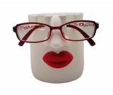 Woman Sexy Red Lips Glasses Holder Pen Holder