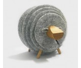 13 PCS Wool Felt Coaster Set with Wood Holder  