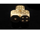 13mm Solid Brass  6 Sided  Dice  5 in 1 Set In A Box 