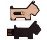 16G Wooden Dog USB Flash Drive