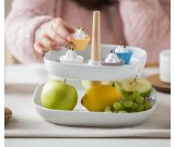  2-Tier Ceramics Fruit Bowl