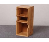 3 Compartments Wooden Divided Boxes Desktop Storage Home Office Organizer Case