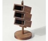 3 Tier Wooden Office  Desk Organizer,Black walnut