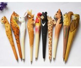 3D Animal  Carved  Wooden Pen  (Set of 2)