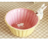 3D Rabbit  Figurine Decorative  Fruit Salad Bowl 