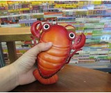 Fun red crayfish handmade leather coin purse