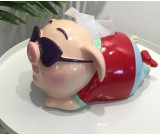 Cute funny cartoon pig tissue box desktop decoration