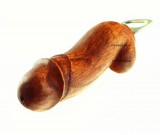 Funny wooden penis bottle opener