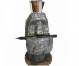 Retro stone man pen holder office learn organizer holder 