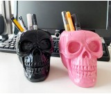 Personalized punk style skull pen holder storage holder