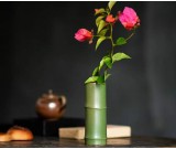 Pastoral green bamboo ceramic small vase