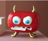 Fun Red Monster Cartoon Home Desktop Decoration Tissue Box