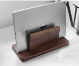 Classic Black Walnut Wooden Notebook & Ipad Storage Rack