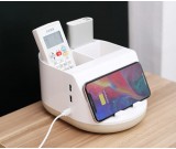 Creative remote control storage box mobile phone wireless charging HUB