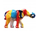 Abstract Modern Art Color Painting Elephant Decoration Sculpture Ornaments
