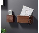 Creative Black Walnut Wooden Wall Storage Box Key Phone Organize Storage