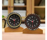 Retro Gear Industrial Style Desktop Small Desk Clock