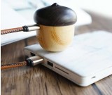 Acorn-Shaped Mini Wooden Bluetooth Speaker