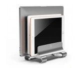 Adjustable 3 Slot Aluminum Desktop Holder Fit Notebooks and Tablets, 