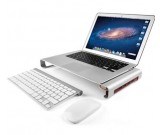 Aluminum Alloy Monitor Stand  with 4-USB Hub  for iMac Macbook Computer 