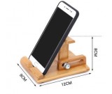 Bamboo Adjustable Multi-Angle Cell Phone iPad Stand Holder