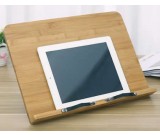 Bamboo Adjustable Reading Rest holder Cookbook Cook Stand / iPad & Tablet Holder 