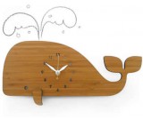 Bamboo Wood Whale Wall Clock