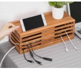 Rattan-weaved Cable Management Box Organizer