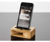 Bamboo Cell Phone Stand Dock with Sound Amplifier