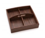 Bamboo Wooden Display Plate Tray Dish with Dividers