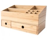 Bamboo Makeup Storage Drawer Organizer Jewelry Skincare Organizer 