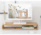 Bamboo Multi-Purpose Monitor Display Stand Enhancer Bracket 
